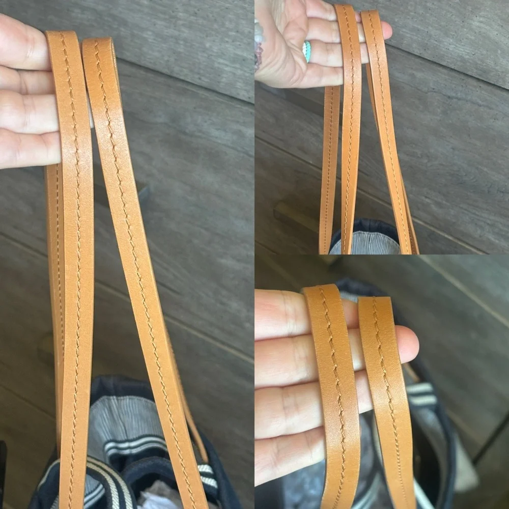 💙Chanel Blue Striped Large Denim Shopper Tote💙 - Picture 9 of 15